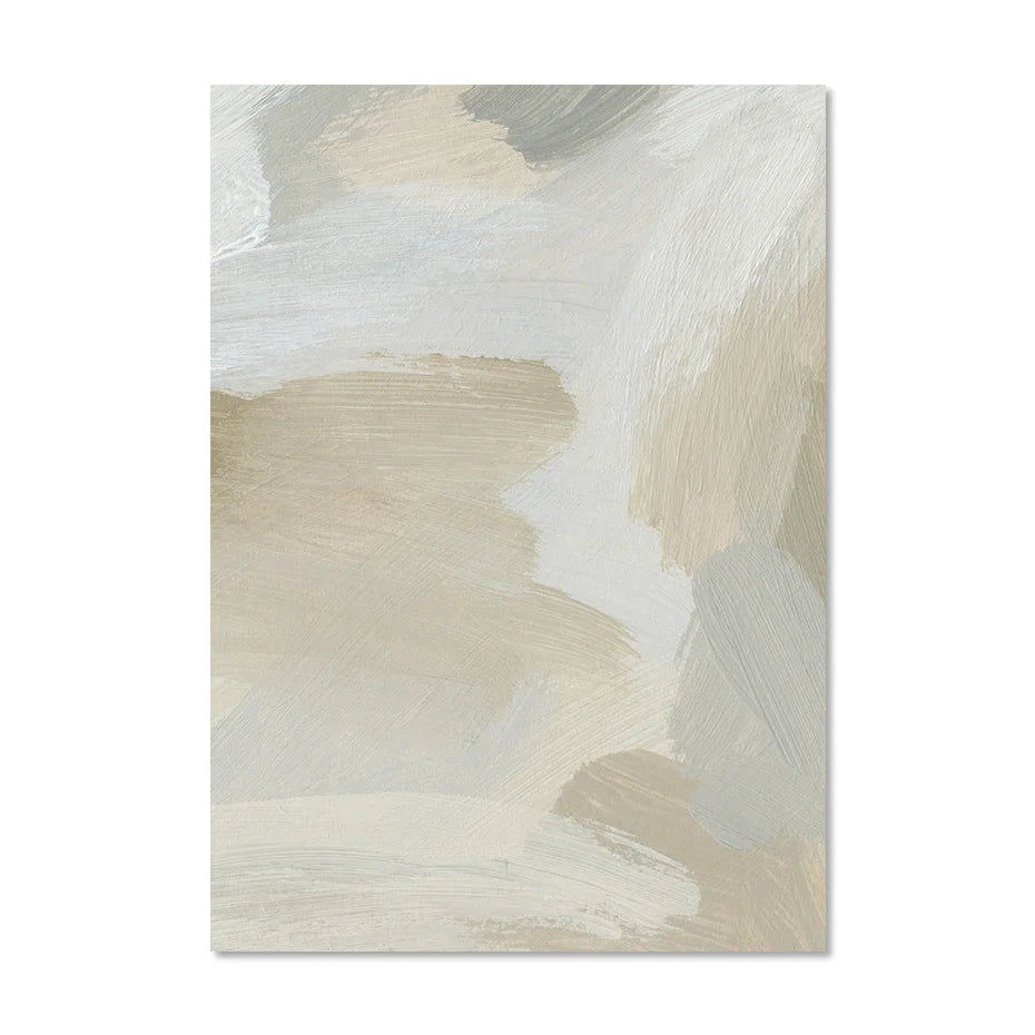 Neutral Colors Abstract Thick Brush Painting Wall Art Fine Art Canvas Prints Posters Pictures For Modern Living Room Bedroom Art Decor