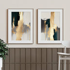 Modern Abstract Golden Textural Neutral Colors Wall Art Fine Art Canvas Prints Posters Pictures For Living Room Light Luxury Home Decor