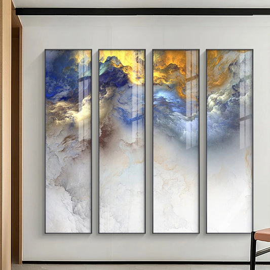 Abstract Alien Sky Vertical Format Wall Art Fine Art Canvas Prints Pictures For Entrance Hallway Modern Home Office Hotel Room Art Decor