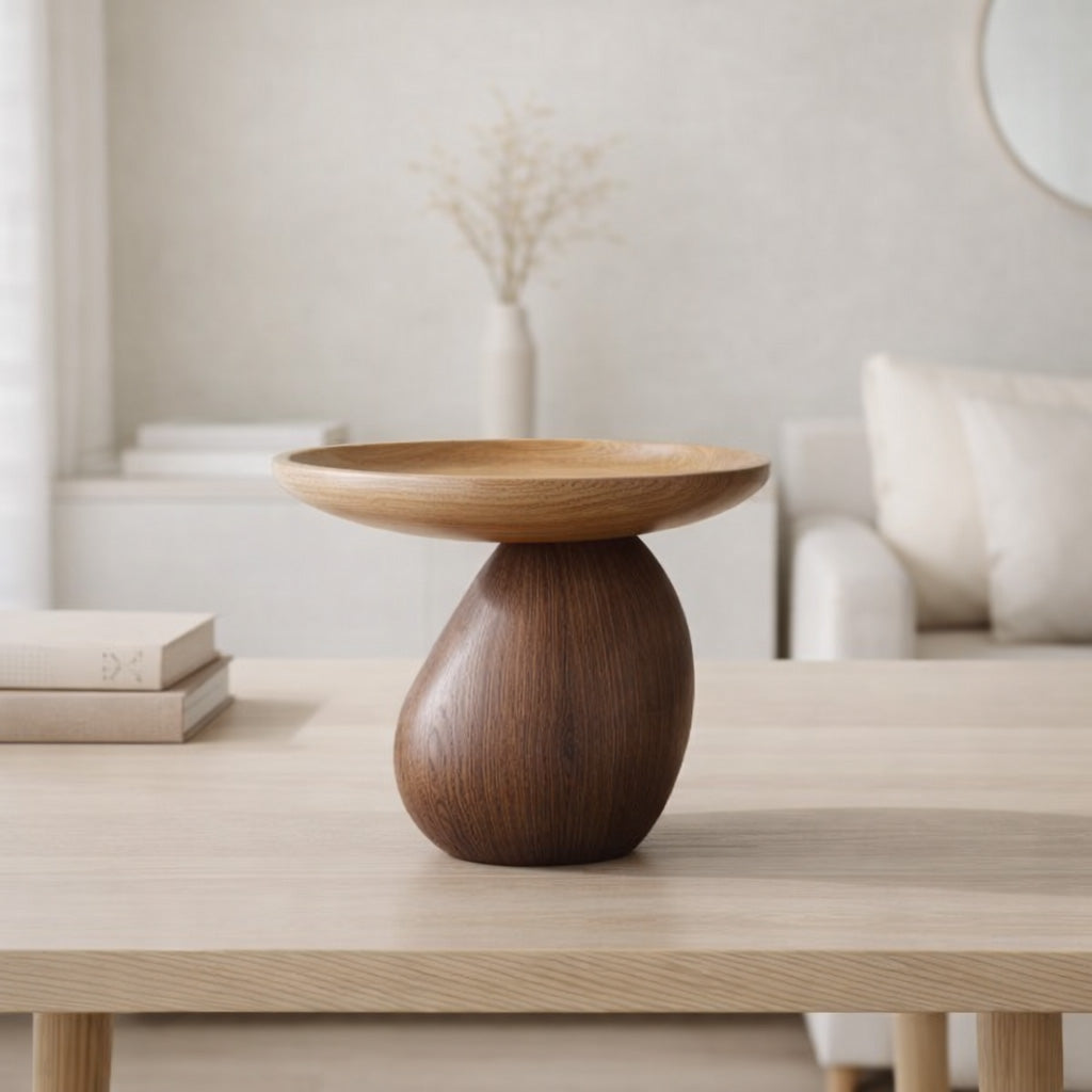 Ancient Artisan Storage Tray – Hand‑Crafted Organic Dual‑Tone Wood Effect Sideboard Accent For Dining Room Home Décor