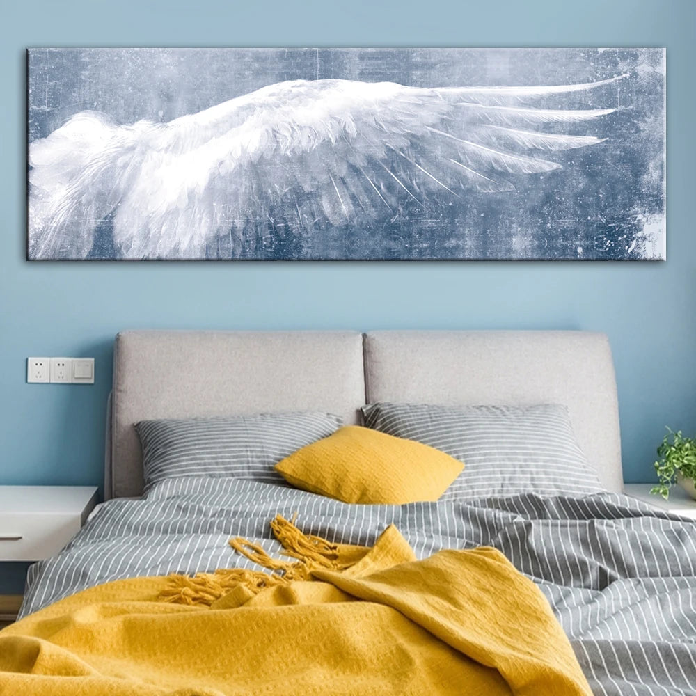 Angel Wings Vintage Wall Art Fine Art Canvas Prints Modern Wide Format Picture For Above The Sofa Bedroom Art For Above The Bed