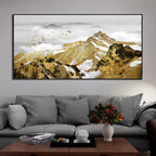 Auspicious Abstract Golden Mountain Wall Art Fine Art Canvas Prints Modern Landscape Pictures For Living Room Meeting Room Home Office Decor 2025