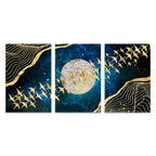 Auspicious Golden Birds In The Flowing Moonlight Landscape Wall Art Fine Art Canvas Prints Modern Pictures For Living Room Dining Room Bedroom Art