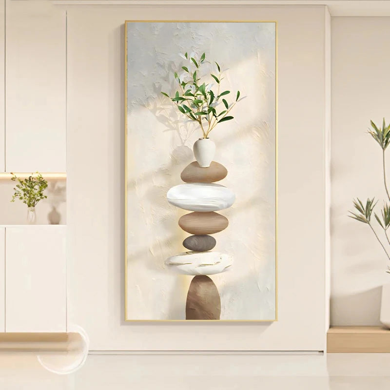 Balancing Stones Zen Art Fine Art Canvas Prints Neutral Tones Pictures Of Calm For Living Room Dining Room Inspirational Entryway Art Decor