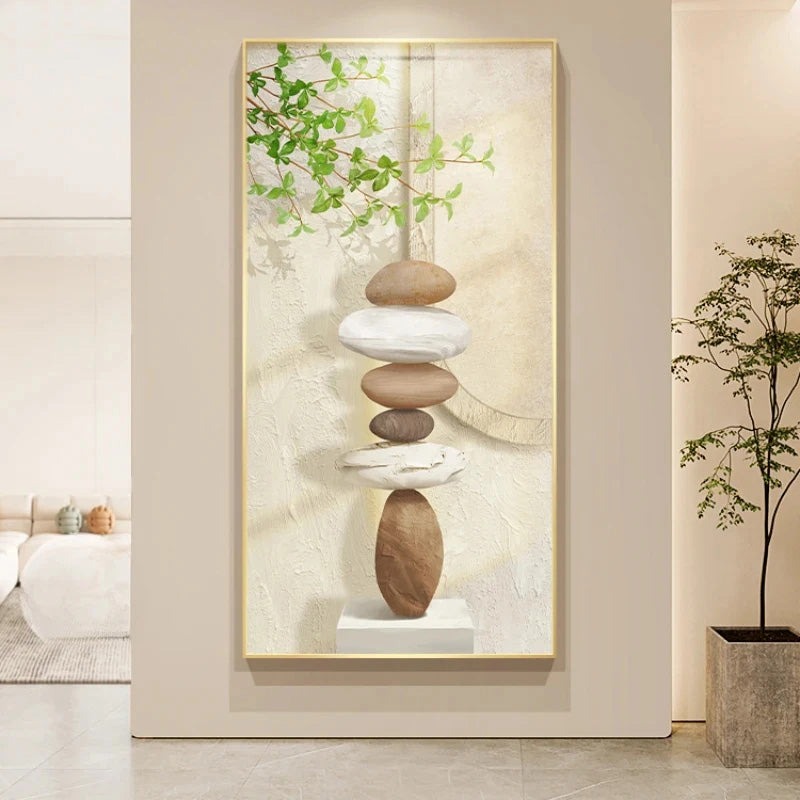 Balancing Stones Zen Art Fine Art Canvas Prints Neutral Tones Pictures Of Calm For Living Room Dining Room Inspirational Entryway Art Decor