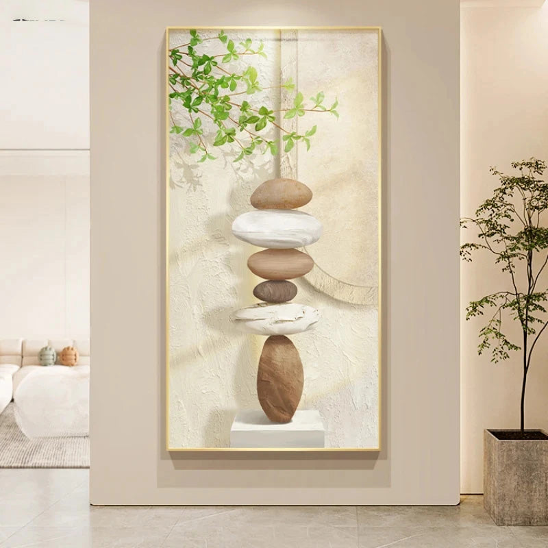 Balancing Stones Zen Art Fine Art Canvas Prints Neutral Tones Pictures Of Calm For Living Room Dining Room Inspirational Entryway Art Decor
