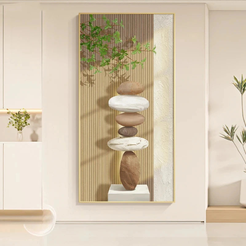 Balancing Stones Zen Art Fine Art Canvas Prints Neutral Tones Pictures Of Calm For Living Room Dining Room Inspirational Entryway Art Decor