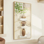 Balancing Stones Zen Art Fine Art Canvas Prints Neutral Tones Pictures Of Calm For Living Room Dining Room Inspirational Entryway Art Decor