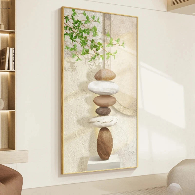 Balancing Stones Zen Art Fine Art Canvas Prints Neutral Tones Pictures Of Calm For Living Room Dining Room Inspirational Entryway Art Decor