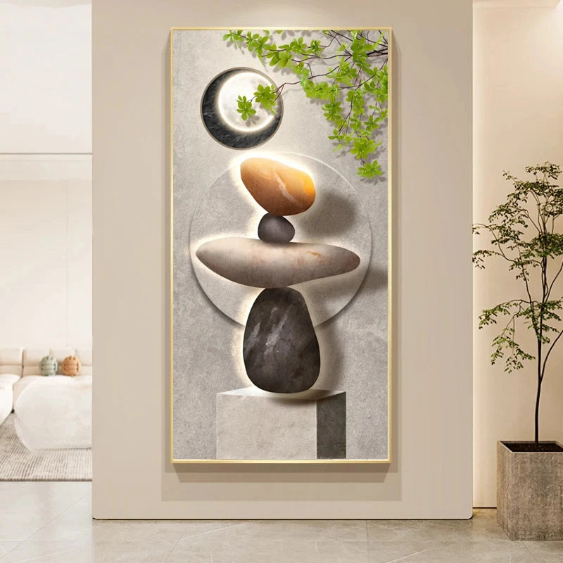 Balancing Stones Zen Art Fine Art Canvas Prints Neutral Tones Pictures Of Calm For Living Room Dining Room Inspirational Entryway Art Decor