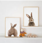 Bear Bunny Elephant Baby Animals Posters Wall Art Fine Art Canvas Prints Cute Pictures For Baby's Room Children's Room Nordic Nursery Art Decor 2025