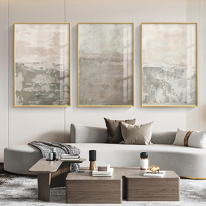 Beige Gray Urban Abstract Wall Art Fine Art Canvas Prints Minimalist P ...