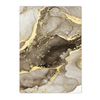 Beige Golden Flowing Liquid Marble Print Wall Art Fine Art Canvas Prints Chic Pictures For Modern Apartment Living Room Trendy Bedroom Art Decor