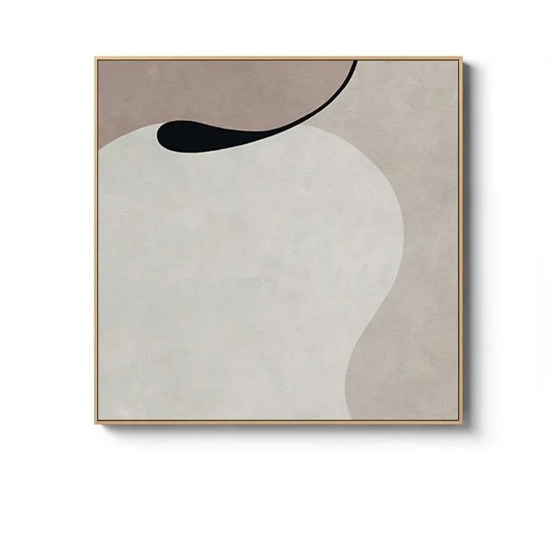Beige Terracotta Minimalist Nordic Abstract Wall Art Fine Art Canvas Prints Square Format Pictures For Bedroom Modern Art For Living Room