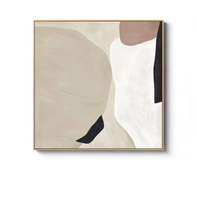 Beige Terracotta Minimalist Nordic Abstract Wall Art Fine Art Canvas Prints Square Format Pictures For Bedroom Modern Art For Living Room