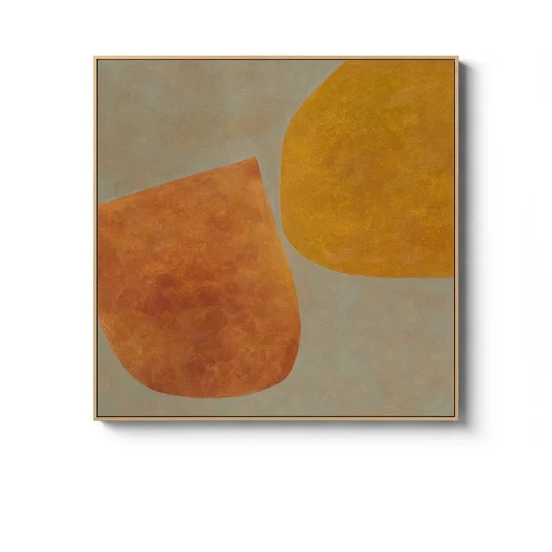 Beige Terracotta Minimalist Nordic Abstract Wall Art Fine Art Canvas Prints Square Format Pictures For Bedroom Modern Art For Living Room