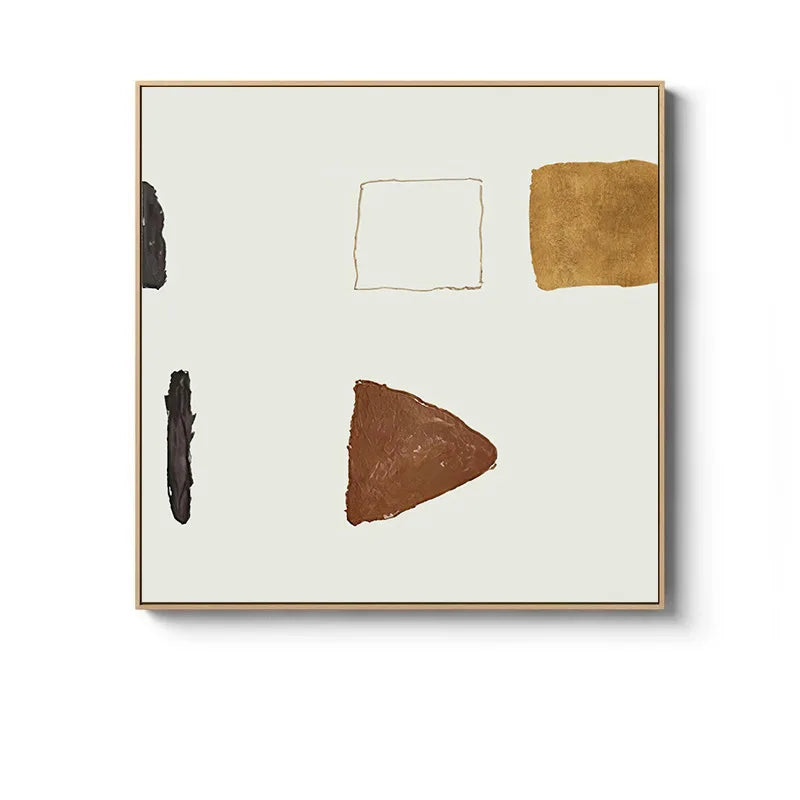 Beige Terracotta Minimalist Nordic Abstract Wall Art Fine Art Canvas Prints Square Format Pictures For Bedroom Modern Art For Living Room