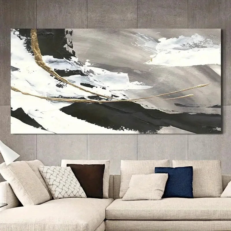 Big Abstract Wall Art Neutral Color Scheme Picture For Modern Living Room Dining Room Home Office Hotel Room Art Decor