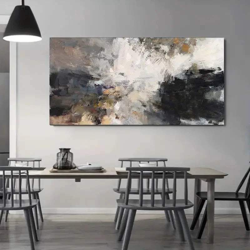 Big Abstract Wall Art Neutral Color Scheme Picture For Modern Living Room Dining Room Home Office Hotel Room Art Decor