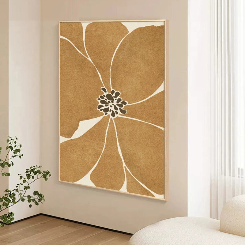 Big Floral Abstract Botanical Wall Art Fine Art Canvas Prints Pictures For Modern Apartment Living Room Dining Room Contemporary Foyer Art Decor