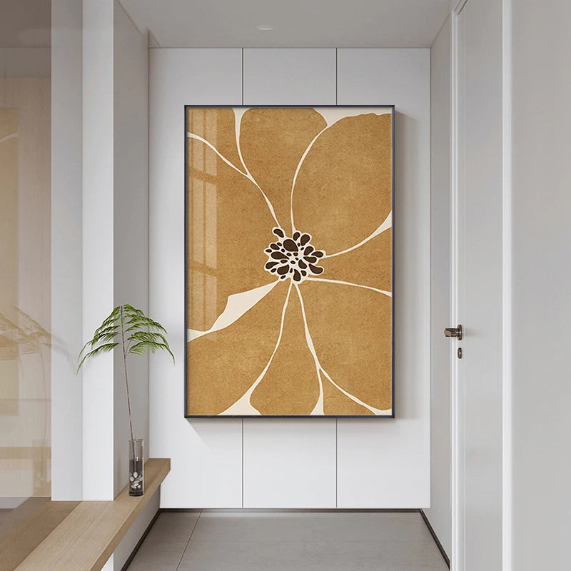 Big Floral Abstract Botanical Wall Art Fine Art Canvas Prints Pictures For Modern Apartment Living Room Dining Room Contemporary Foyer Art Decor