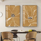 Big Floral Abstract Botanical Wall Art Fine Art Canvas Prints Pictures For Modern Apartment Living Room Dining Room Contemporary Foyer Art Decor