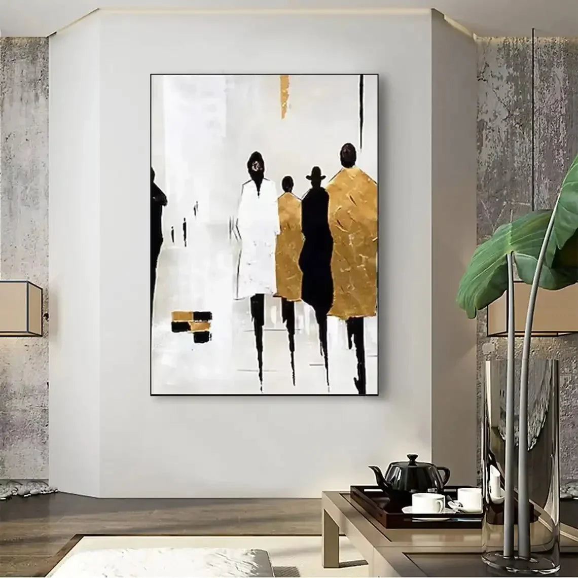 Big Sizes Abstract Neutral Wall Art Fine Art Canvas Print – Modern Artwork for Contemporary Living Room & Bedroom, Minimalist Home Decor 06