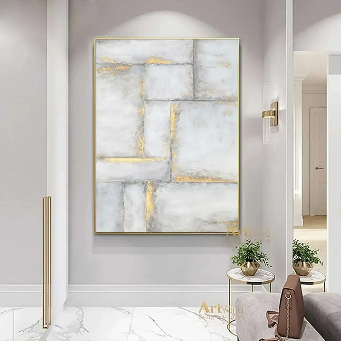 Big Sizes Abstract Neutral Wall Art Fine Art Canvas Print – Modern Artwork for Contemporary Living Room & Bedroom, Minimalist Home Decor 06