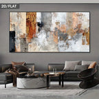 Big Sizes Earth Tones Contemporary Abstract Wall Art Fine Art Canvas Prints Pictures For Living Room Dining Room Art For Modern Interiors