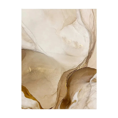Big Sizes Golden Beige Liquid Marble Print Wall Art Fine Art Canvas Prints Pictures For Living Room Bedroom Light Luxury Home Decor