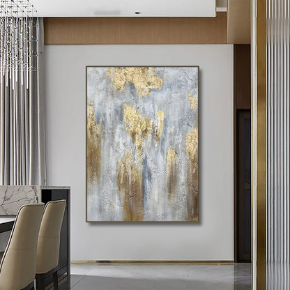 Big Sizes Grey Golden Minimalist Wall Art Fine Art Canvas Prints Modern Abstract Art Pictures For Contemporary Interior Decor