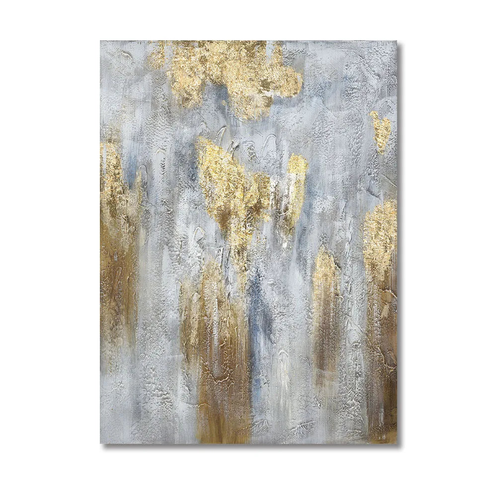 Big Sizes Grey Golden Minimalist Wall Art Fine Art Canvas Prints Modern Abstract Art Pictures For Contemporary Interior Decor