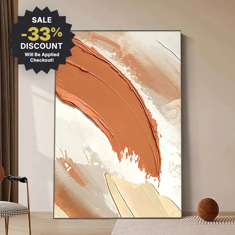 Big Sizes * Hand Painted * Colorful Nordic Abstract Textured Earth Tones Oil Painting Hand Made Wall Art For Living Room Bedroom Home Office Decor