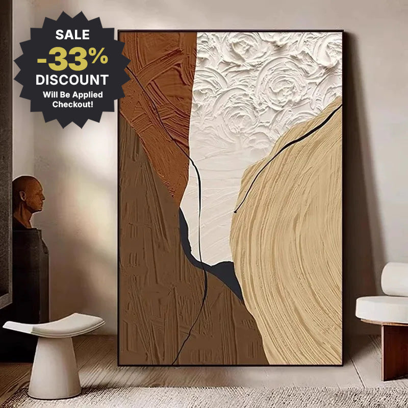 Big Sizes * Hand Painted * Colorful Nordic Abstract Textured Earth Tones Oil Painting Hand Made Wall Art For Living Room Bedroom Home Office Decor