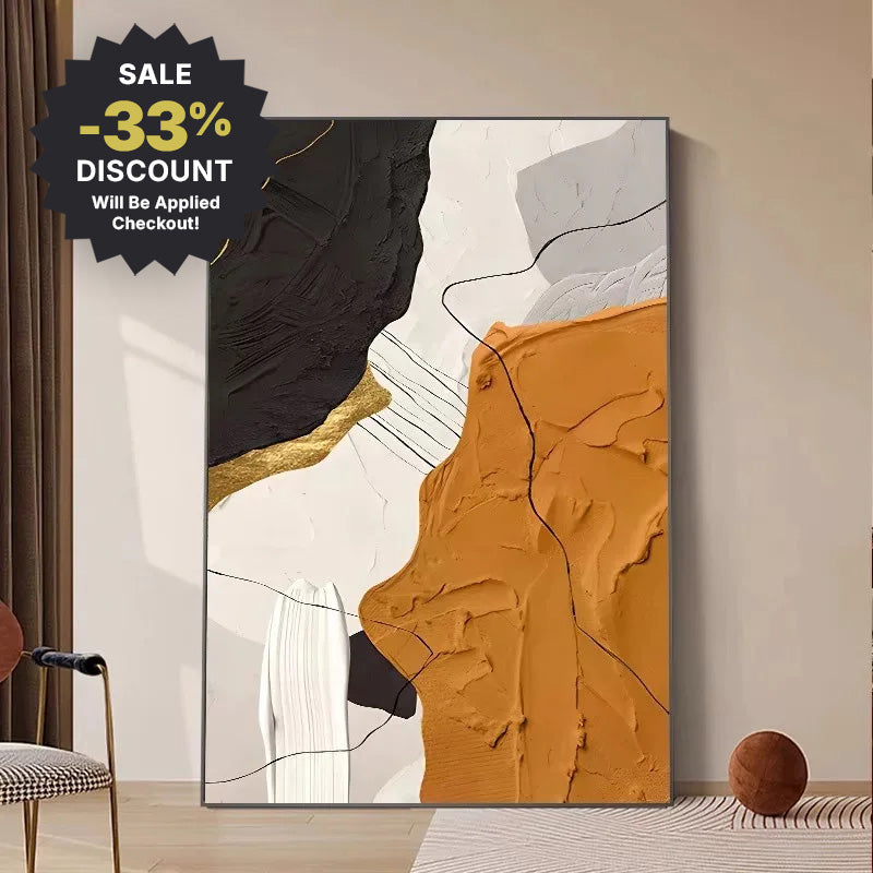 Big Sizes * Hand Painted * Colorful Nordic Abstract Textured Earth Tones Oil Painting Hand Made Wall Art For Living Room Bedroom Home Office Decor