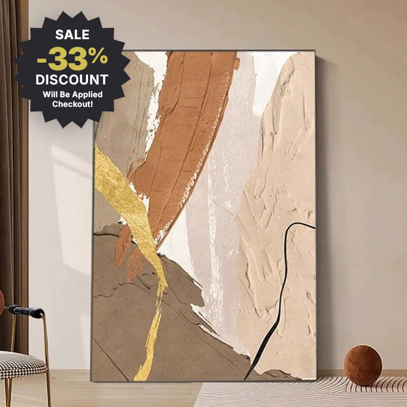 Big Sizes * Hand Painted * Colorful Nordic Abstract Textured Earth Tones Oil Painting Hand Made Wall Art For Living Room Bedroom Home Office Decor