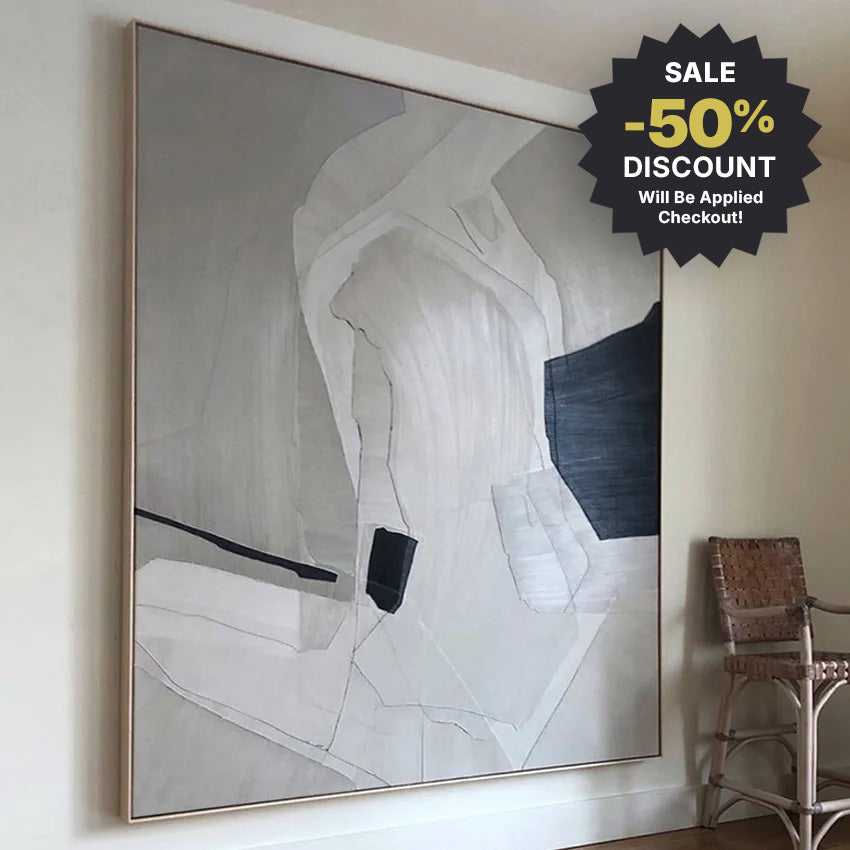 Big Sizes * Hand Painted * Contemporary Abstract Square Format Textured Brush Oil Painting Modern Statement Art Piece For Living Room Dining Foyer Art Decor