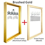 Big Sizes Meta Brushed Gold  Picture Frame Brushed Gold Silver Black 50x100 80x120 100x200cm 2025