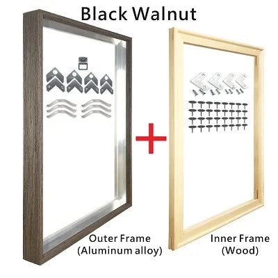 Big Sizes Metal Black Walnut Picture Frame Brushed Gold Silver Black 50x100 80x120 100x200cm 2025