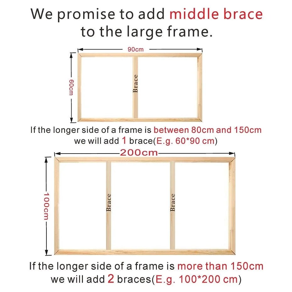 Big Sizes Metal Picture Frame Brushed Gold Silver Black 50x100, 80x120, 100x200cm etc Frames For Framing Canvas Prints - Titanium Gold, Purple Gold, Black Walnut, Frosted White, Brushed Black etc