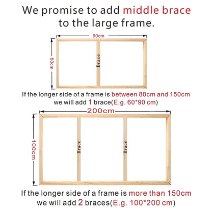 Big Sizes Metal Picture Frame Brushed Gold Silver Black 50x100, 80x120, 100x200cm etc Frames For Framing Canvas Prints - Titanium Gold, Purple Gold, Black Walnut, Frosted White, Brushed Black etc