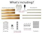 Big Sizes Metal Picture Frame Brushed Gold Silver Black 50x100, 80x120, 100x200cm etc Frames For Framing Canvas Prints - Titanium Gold, Purple Gold, Black Walnut, Frosted White, Brushed Black etc