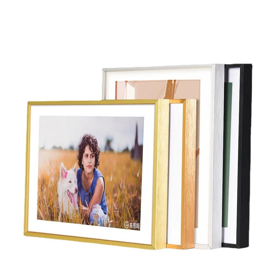 Big Sizes Metal Picture Frame Brushed Gold Silver Black 50x100, 80x120, 100x200cm etc Frames For Framing Canvas Prints - Titanium Gold, Purple Gold, Black Walnut, Frosted White, Brushed Black etc