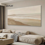 Big Sizes Minimalist Sandy Beach Seascape Minimalist Coastal Wall Art Fine Art Canvas Print Modern Landscape Picture For Above The Sofa