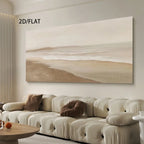 Big Sizes Minimalist Sandy Beach Seascape Minimalist Coastal Wall Art Fine Art Canvas Print Modern Landscape Picture For Above The Sofa