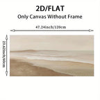 Big Sizes Minimalist Sandy Beach Seascape Minimalist Coastal Wall Art Fine Art Canvas Print Modern Landscape Picture For Above The Sofa