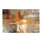 Big Sizes Neutral Tones Rustic Grey Orange Abstract Wall Art Fine Art Canvas Print Picture For Modern Living Room Decor