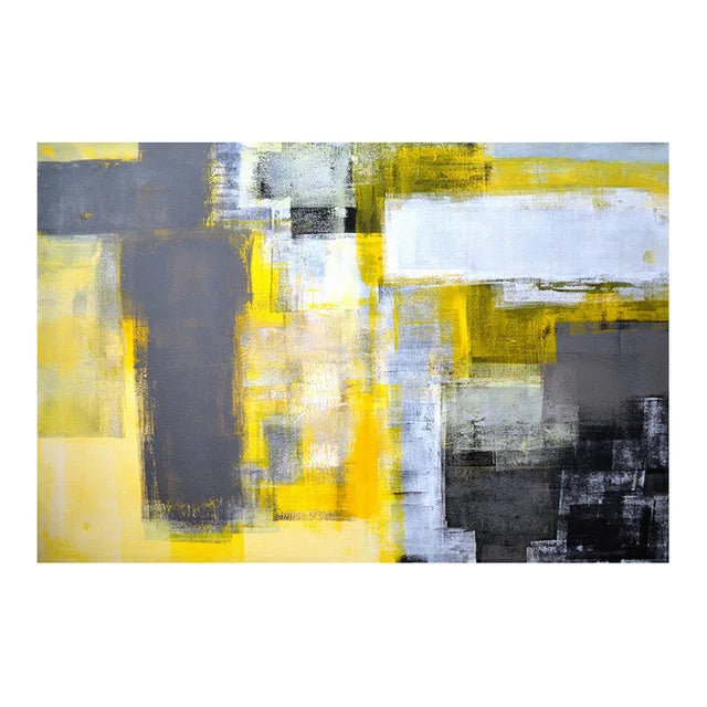 Big Sizes Neutral Tones Rustic Grey Orange Abstract Wall Art Fine Art Canvas Print Picture For Modern Living Room Decor