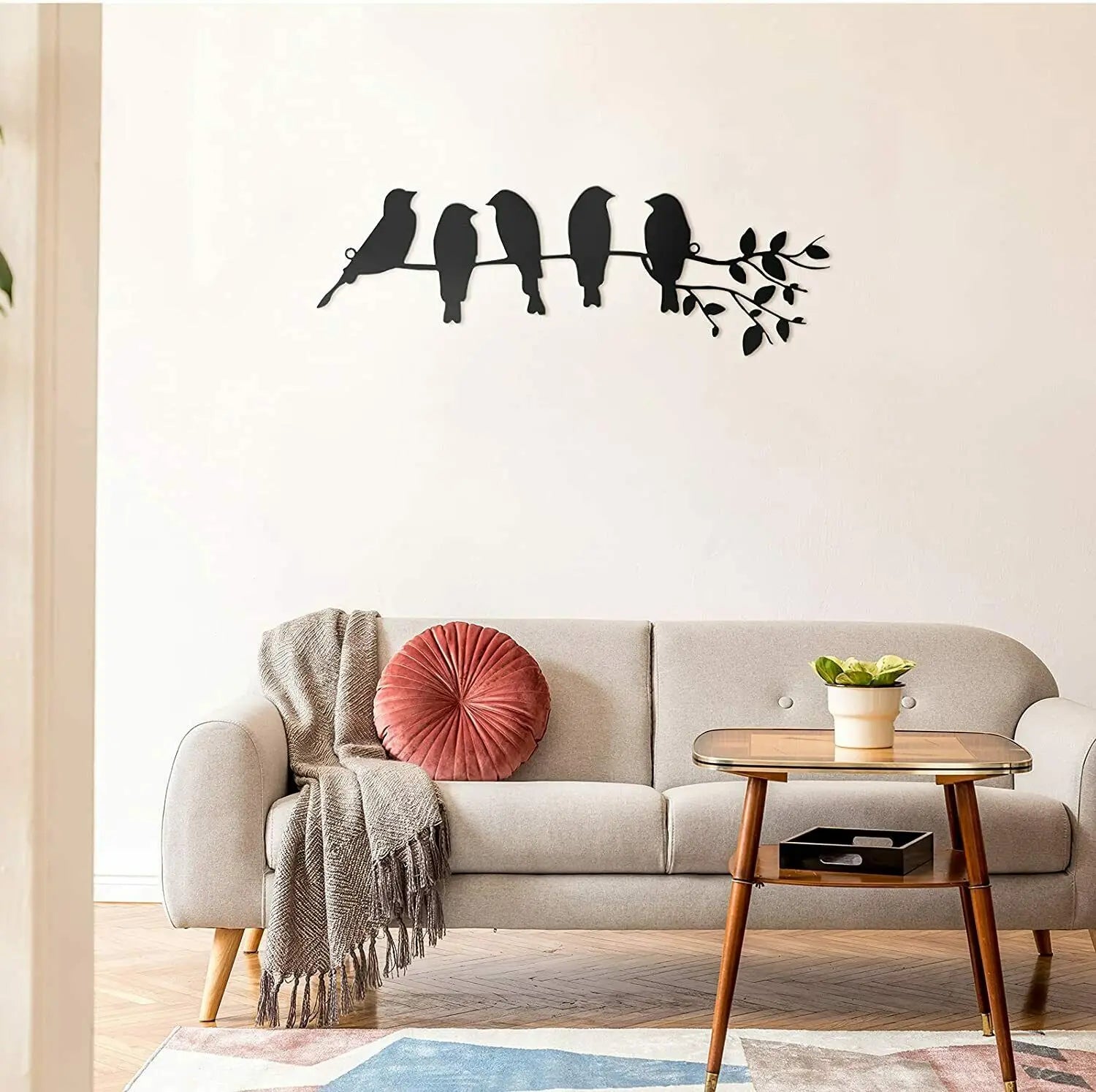 Birds Silhouette Metal Wall Art 3D Iron Crafted Birds On A Branch Wall Decoration For Living Room Conservatory Room Children's Play Room Porch Patio Art DecorBirds Silhouette Metal Wall Art 3D Iron Crafted Birds On A Branch Wall Decoration For Living Room Conservatory Room Children's Play Room Porch Patio Art Decor