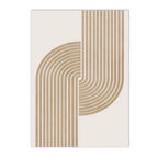 Beige geometric design on a white background
